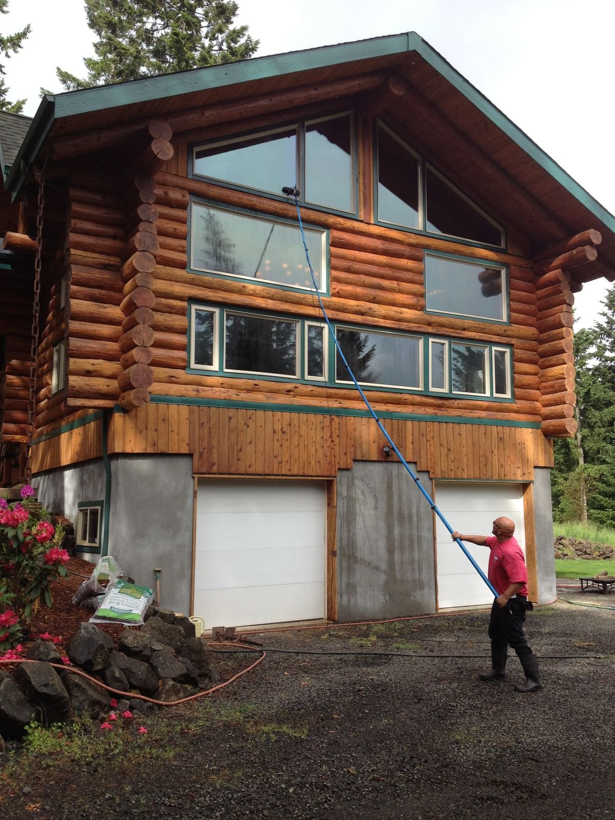 Water Fed Pole Cleaning